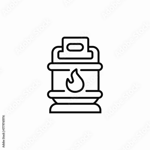 gas cylinder icon sign vector