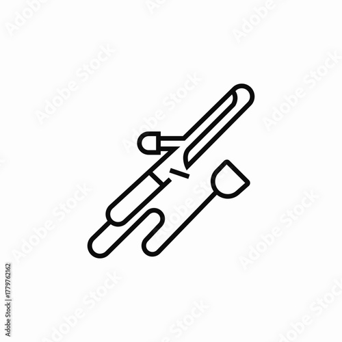 hair straightener icon sign vector
