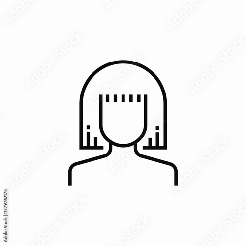 haircut female icon sign vector