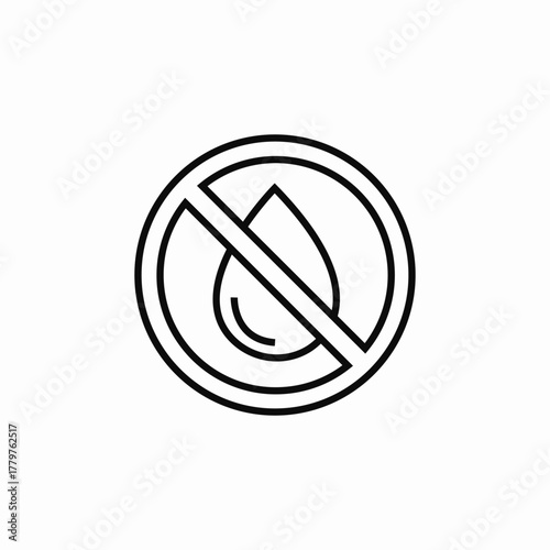 no water icon sign vector