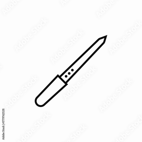 nail file icon sign vector
