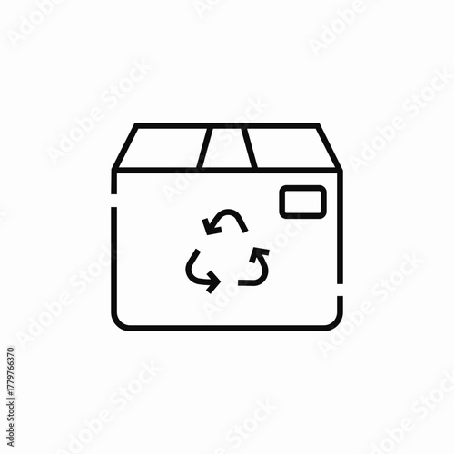recycle package box icon sign vector