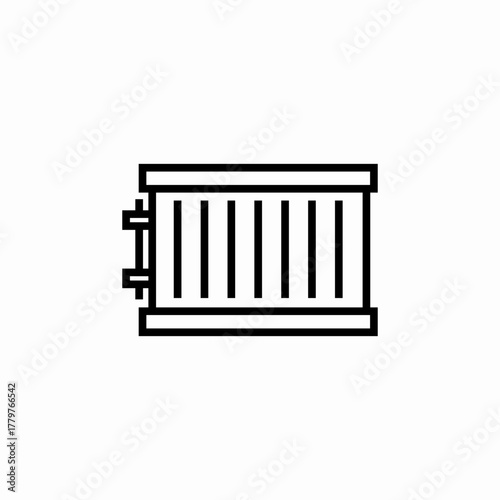 shipping container icon sign vector