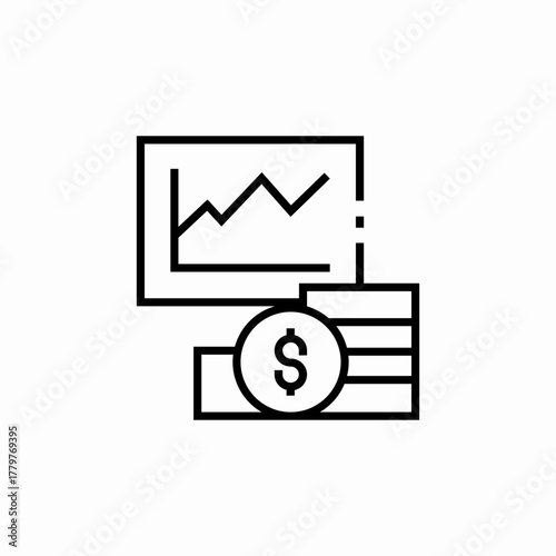 money growth icon sign vector