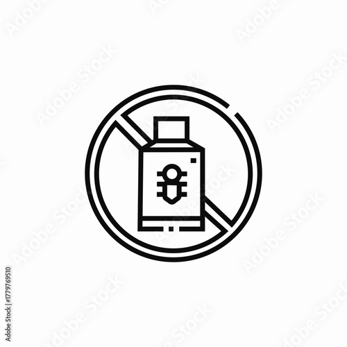 no dichlorvos icon sign vector