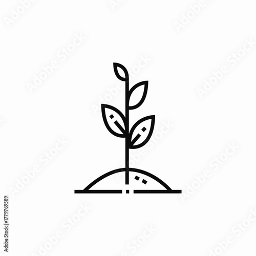 plant sprout icon sign vector