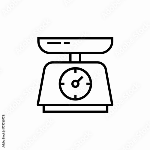 weight scales icon sign vector