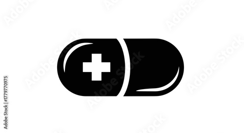 Medical Capsule Icon A Symbol of Healthcare and Medicine.