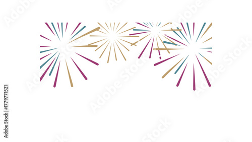 Abstract colorful fireworks exploding in the night sky creating a festive and celebratory atmosphere for holidays