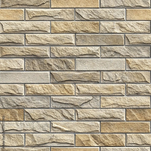 Embossed Beige Stone Wall Texture | Neutral Digital Paper | Stone Siding Background for Scrapbook, Junk Journal, Dollhouse