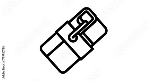 Gift Box Icon with Ribbon and Bow.