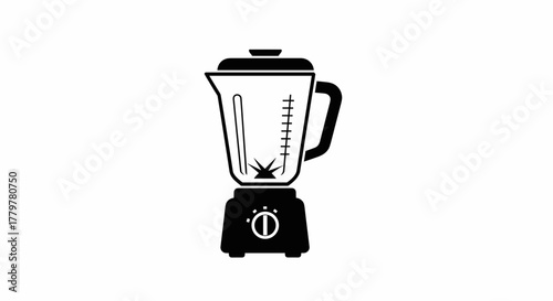 Kitchen blender appliance simple black icon vector.