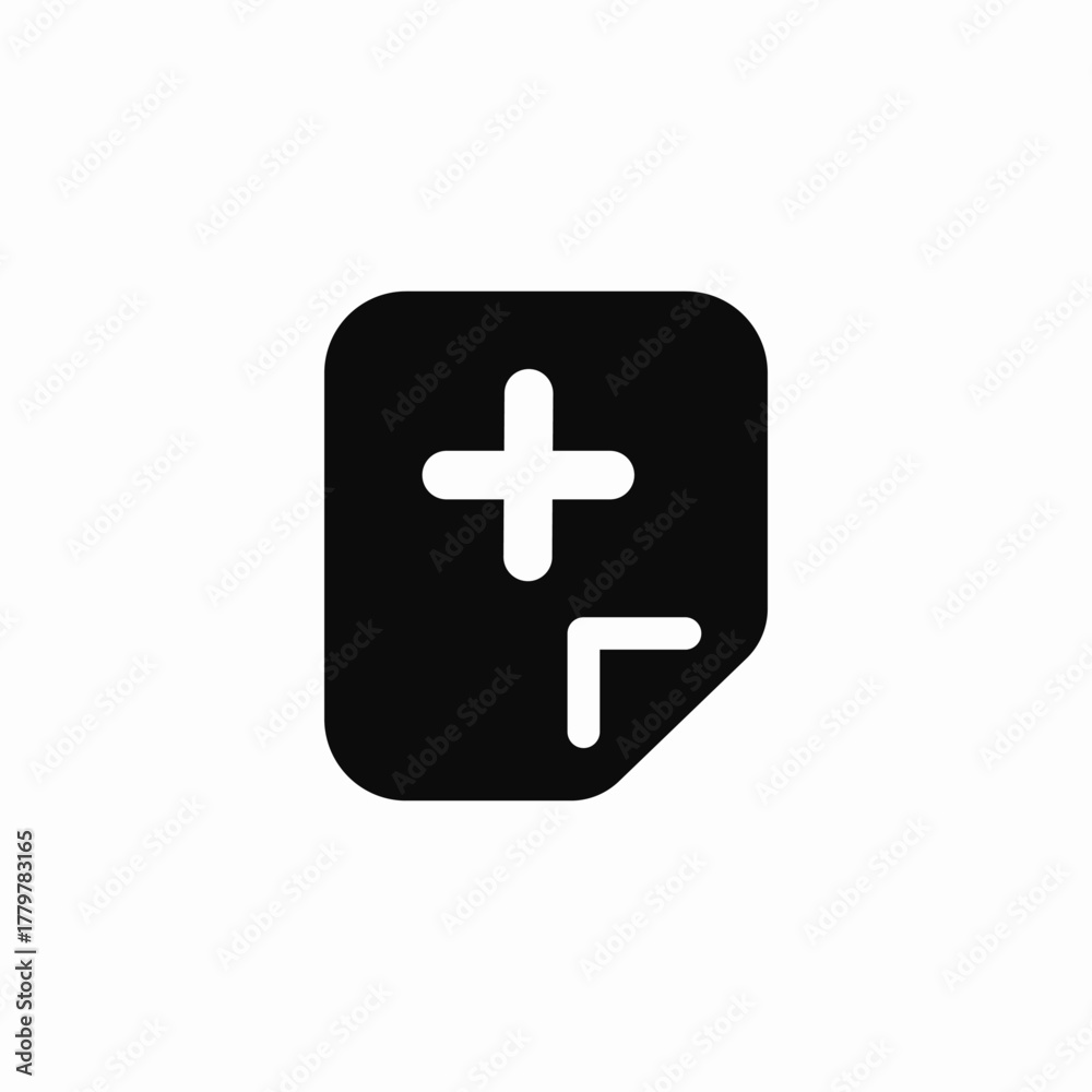 Fototapeta premium document add icon sign vector