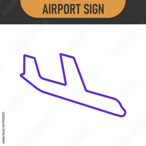 Arrivals and departure plane signs. Airport Sign. Simple icons, airplane landing and takeoff. Airport icons set: departures, arrivals. Vector illustration Aircraft or Airplane