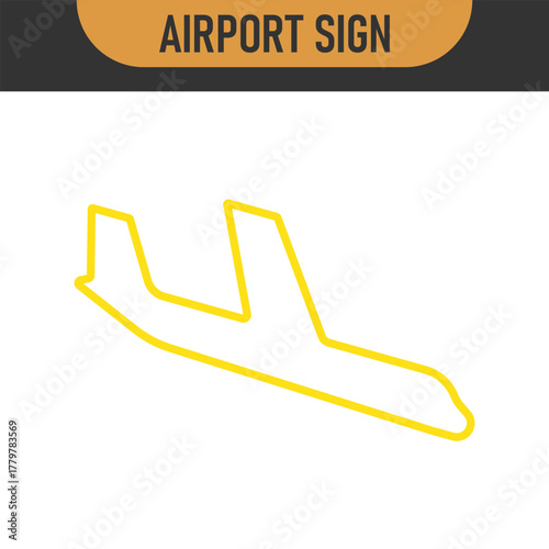 Arrivals and departure plane signs. Airport Sign. Simple icons, airplane landing and takeoff. Airport icons set: departures, arrivals. Vector illustration Aircraft or Airplane