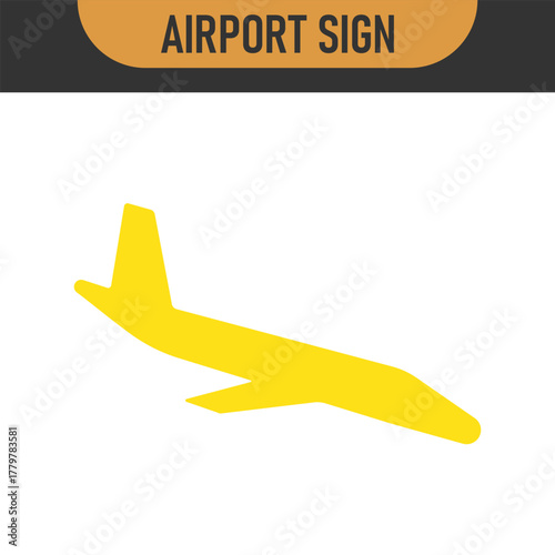 Arrivals and departure plane signs. Airport Sign. Simple icons, airplane landing and takeoff. Airport icons set: departures, arrivals. Vector illustration Aircraft or Airplane