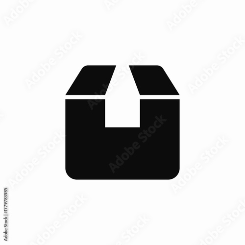 sealed cardboard box icon sign vector