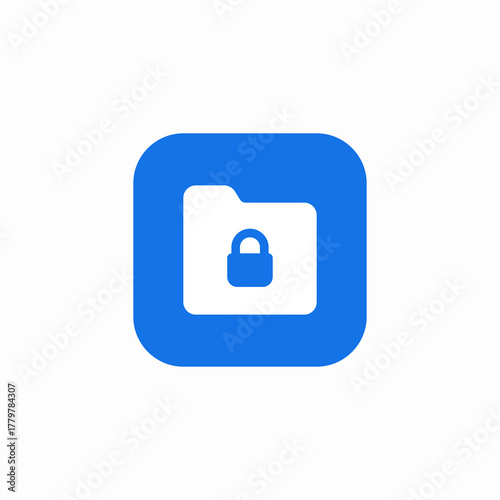small folder password lock icon sign vector