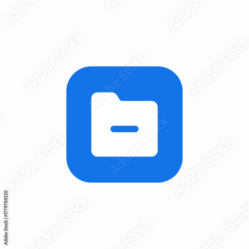 small folder remove icon sign vector
