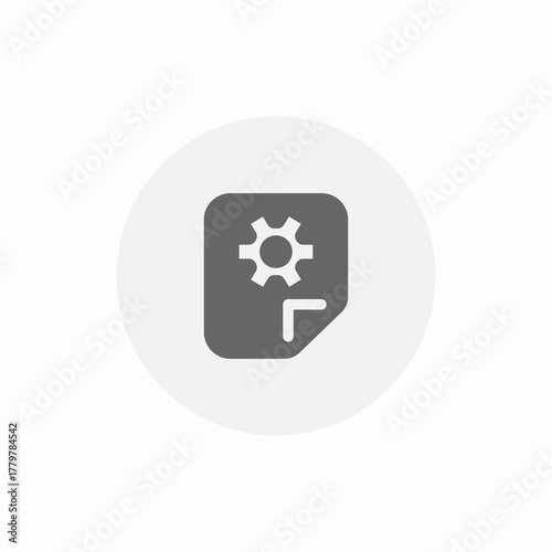 small settings file icon sign vector
