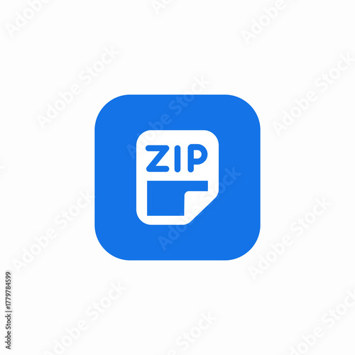 small zip document icon sign vector