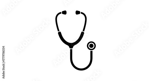 Medical stethoscope icon representing healthcare and medical examination.