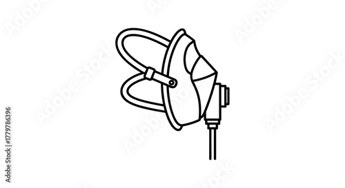 Medical oxygen mask for breathing assistance in healthcare.