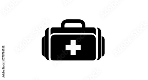 First Aid Kit Icon Essential Medical Supplies Symbol.