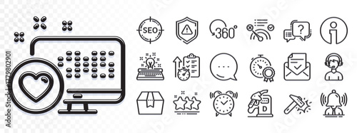 Consultant, Hammer blow and No internet line icons for web app. Glare of light effect. Message icon. Pack of Stars, Diesel station, Seo pictogram icons. Brand, Timer, Approved mail signs. Vector