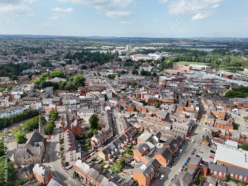 Banbury historic market town UK drone,aerial