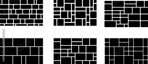 Creative Compilation of Abstract Mosaic Tile Patterns Vector Illustration Art