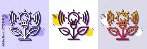 Incubator line icon. Halftone dotted pattern. Gradient icon with grain shadow. Incubate business sign. Startup technology symbol. Line incubator icon. Various designs. Vector