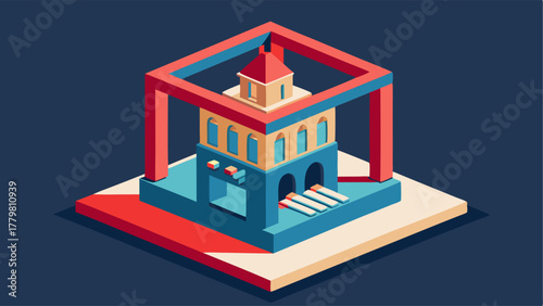 A 3D printer creating a miniature model of a building or design for an architecture project.