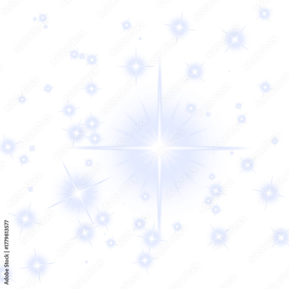 Obraz premium Captivating ethereal light bursts and sparkling starbursts create a magical, celebratory atmosphere perfect for holiday and event designs