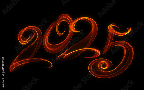 Elegant Abstract Representation of the Year 2025