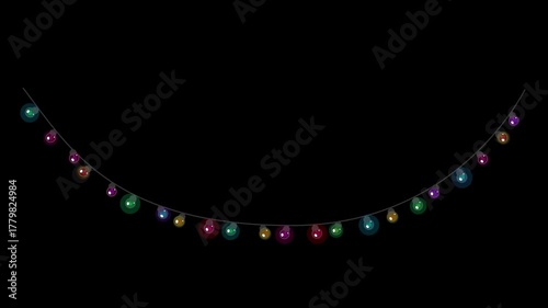 U Shaped Party Lights Loop Transparent