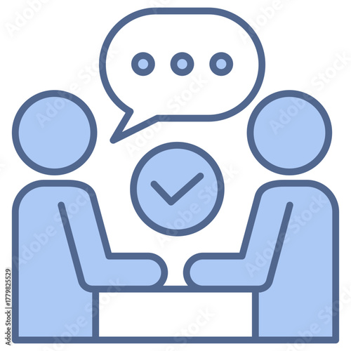 Negotiation Blue Icon