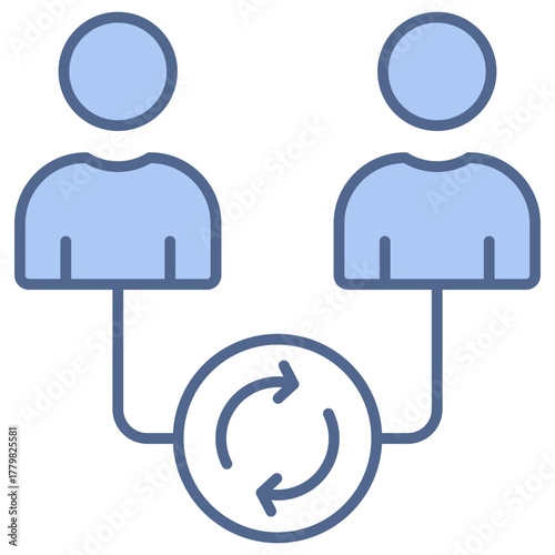 Synchronization Blue Icon