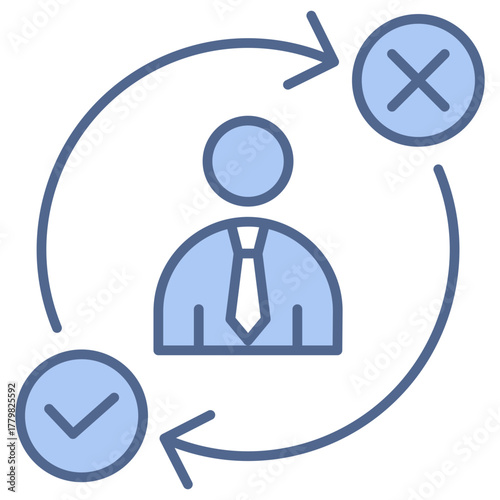 Decision Making Blue Icon