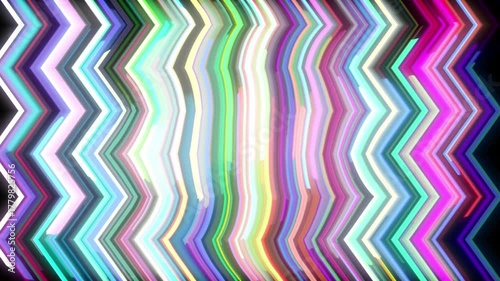 Zigzag Light Lines Background Loop Background