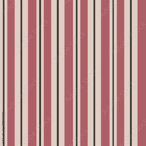 Vintage-inspired vertical stripe pattern in soft pink, cream, and black, evoking a retro, playful, and nostalgic aesthetic.