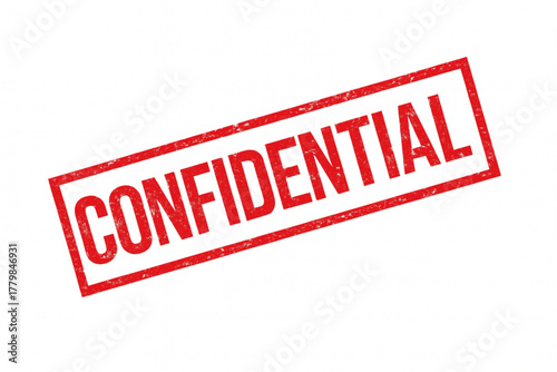 Impactful red confidential stamp for business use, conveying secrecy and security for sensitive documents and information