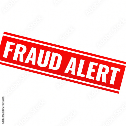 Urgent fraud alert banner to warn of financial scams and identity theft risks in business and personal contexts now