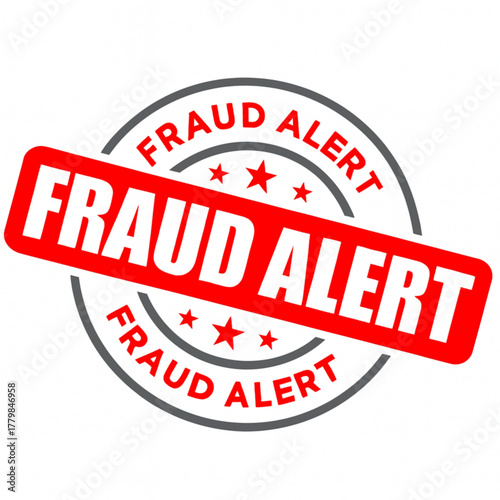 Urgent fraud alert notice demands immediate attention, safeguarding against scams and financial threats with a clear warning