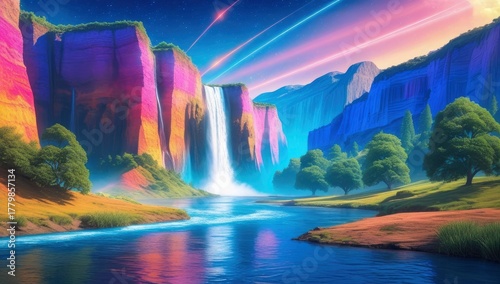 rainbow over the river