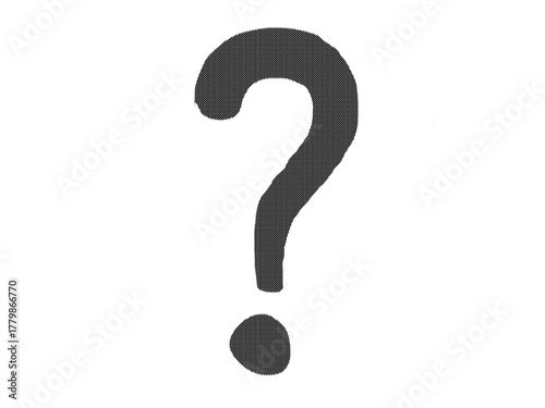 Black Question Mark Symbol Illustration on White Background