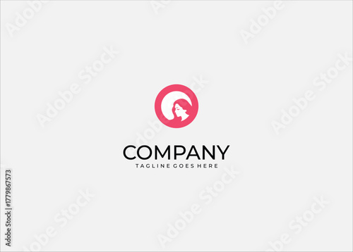 Free Download Minimalist Woman Profile Logo Vector: Elegant Silhouette Symbolizing Beauty, Femininity, Wellness, and Hair or Cosmetic Services Branding - GFXLoad