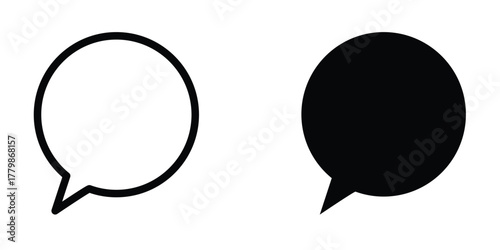Bubble speech icon design template