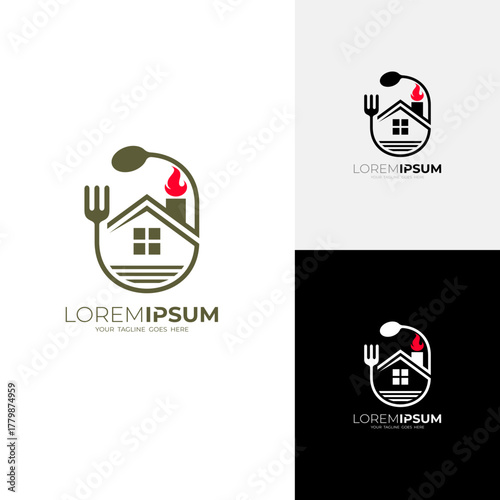 logo of a restaurant with very delicious food with a simple appearance