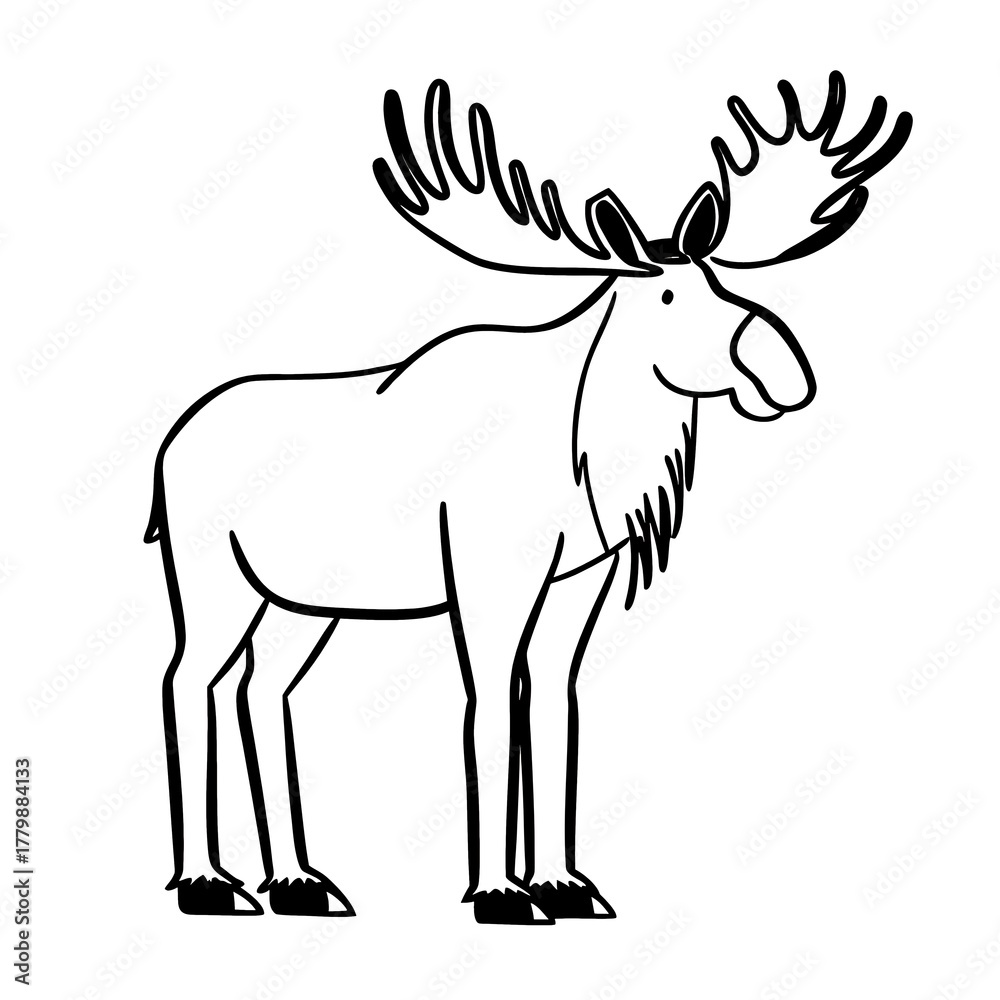 Fototapeta premium deer cartoon isolated